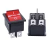 KCD2-201N ON-OFF Rocker Switch DPST 4 Pin 250V 16A - Red