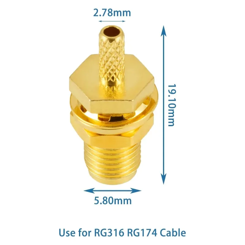 Conector RF Feminin SMA Pentru RG316 RG174 LMR-100A Conector RF Feminin SMA Pentru RG316 RG174 LMR-100A
