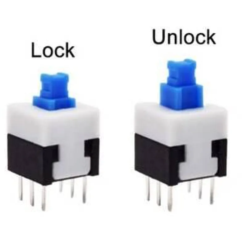 Întrerupător Tactil 8x8 mm cu Închidere Automată 6 Pini Întrerupător Tactil 8x8 mm cu Închidere Automată 6 Pini