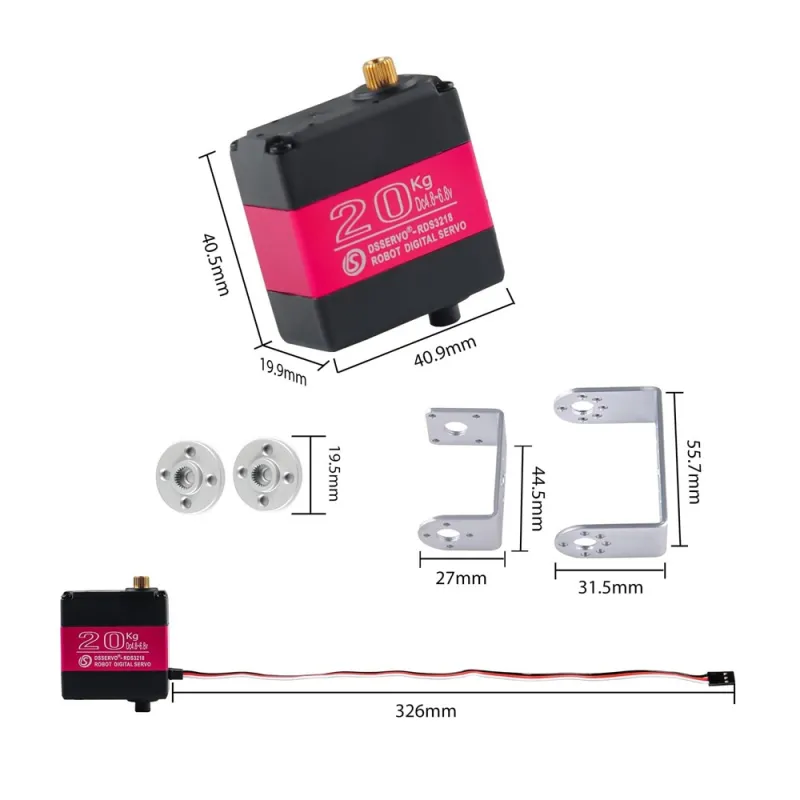 RDS3218 Servo Motor 20kg 180 degree RDS3218 Servo Motor 20kg 180 degree
