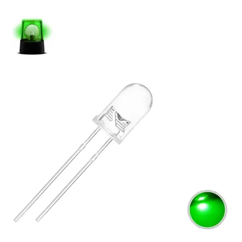 Led Intermitent 5mm - Led Verde Intermitent cu o Singură Lumină Led Intermitent 5mm - Led Verde Intermitent cu o Singură Lumină