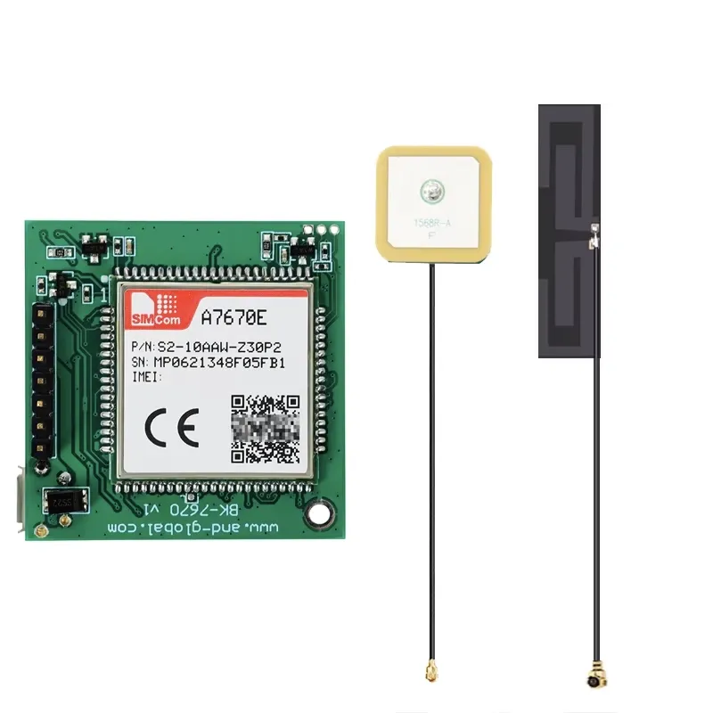 Simcom A7670E Dual SIM 4G LTE Cat 1 și Modul GPS cu Antene GSM și GPS Simcom A7670E Dual SIM 4G LTE Cat 1 și Modul GPS cu Antene GSM și GPS