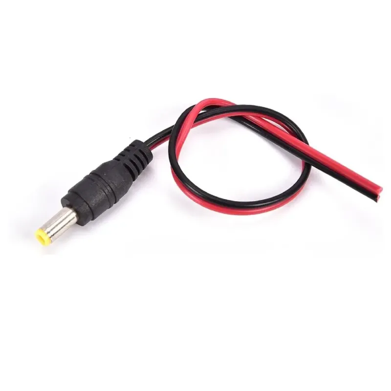 DC Power Pigtail Barrel Plug Connector Cable 2.1mm x 5.5mm - Male DC Power Pigtail Barrel Plug Connector Cable 2.1mm x 5.5mm - Male