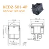 KCD2-501-4 Comutator Basculant ON-OFF DPST 4 Pini 250V 10A - Negru KCD2-501-4 Comutator Basculant ON-OFF DPST 4 Pini 250V 10A - Negru