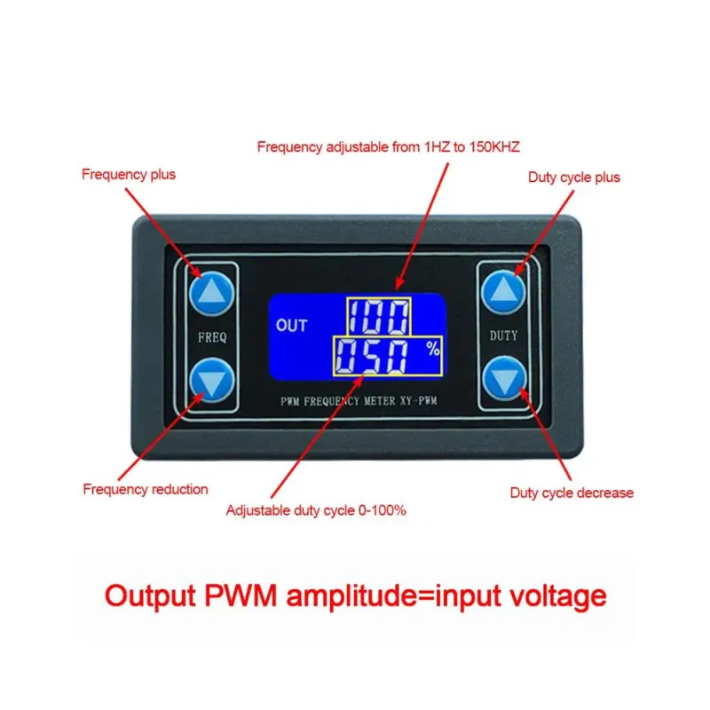 Modul Generator de Semnal XY-PWM Frecvență Puls Reglabilă și Ciclu de Lucru (1Hz-150kHz) Modul Generator de Semnal XY-PWM Frecvență Puls Reglabilă și Ciclu de Lucru (1Hz-150kHz)