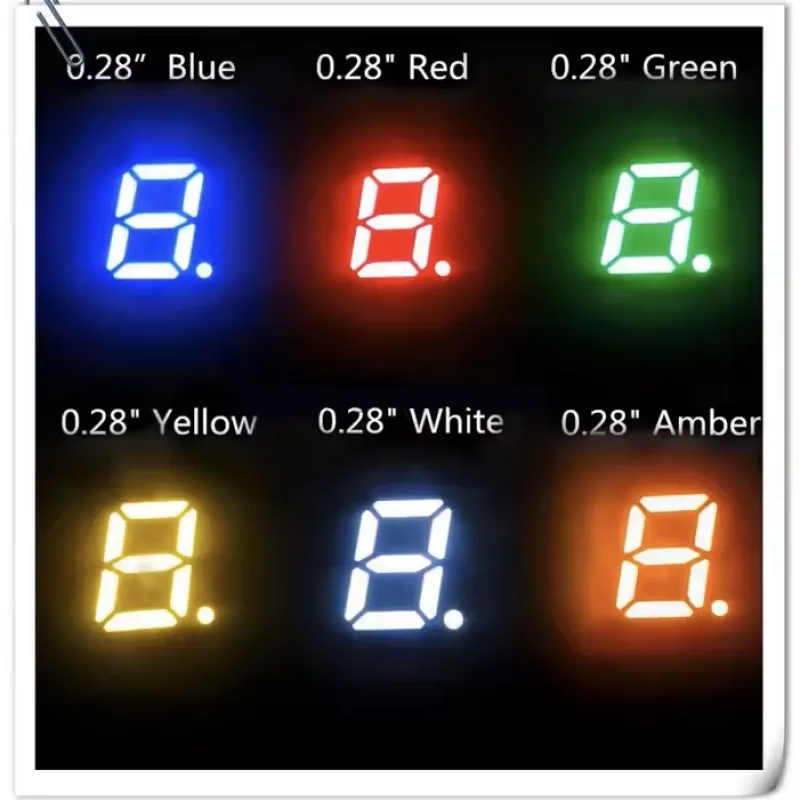 7mm 7-Segment 1 Digit Display Common Anode 2811BS - RED 7mm 7-Segment 1 Digit Display Common Anode 2811BS - RED