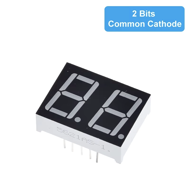 14mm 7-Segment 2 Digit Display Common Cathode 5621AS - RED 14mm 7-Segment 2 Digit Display Common Cathode 5621AS - RED