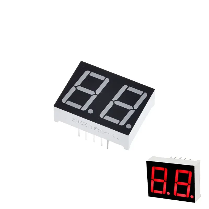 14mm 7-Segment 2 Digit Display Common Cathode 5621AS - RED 14mm 7-Segment 2 Digit Display Common Cathode 5621AS - RED