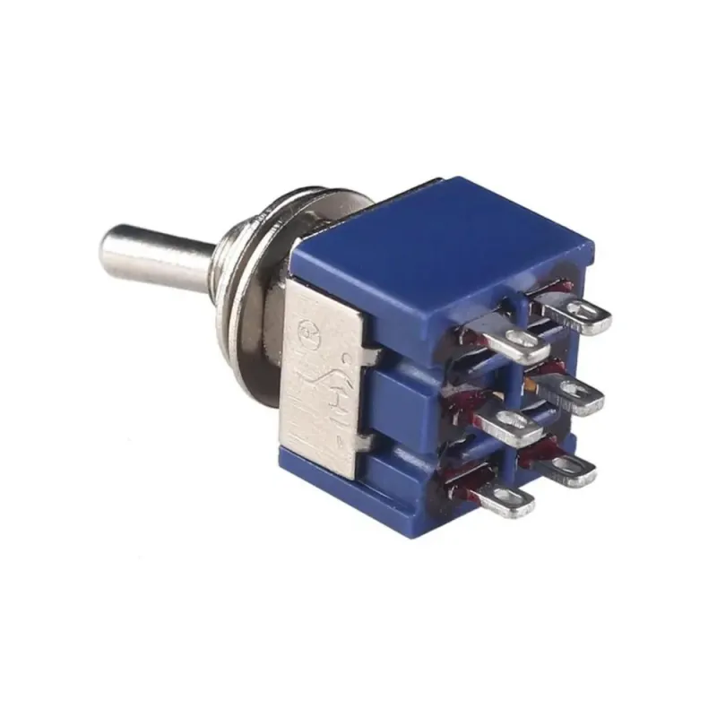 MTS-202 Întrerupător Basculant 250V 3A DPDT ON-ON MTS-202 Întrerupător Basculant 250V 3A DPDT ON-ON