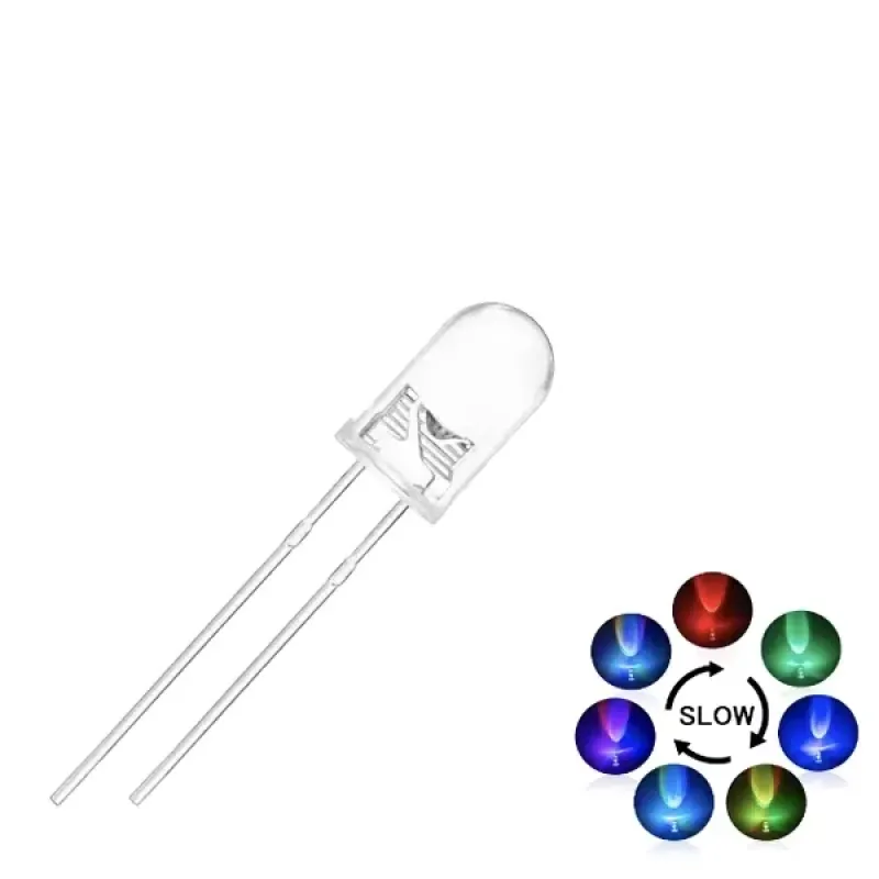 Led Intermitent 5mm - Led RGB Intermitent cu Mai Multe Lumini - Lent Led Intermitent 5mm - Led RGB Intermitent cu Mai Multe Lumini - Lent