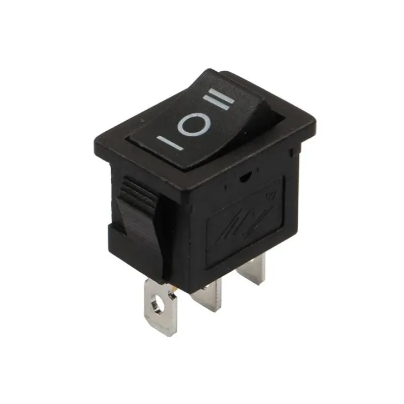 KCD1-103 Comutator Basculant SPDT 3 Căi 21x15 mm - Negru KCD1-103 Comutator Basculant SPDT 3 Căi 21x15 mm - Negru