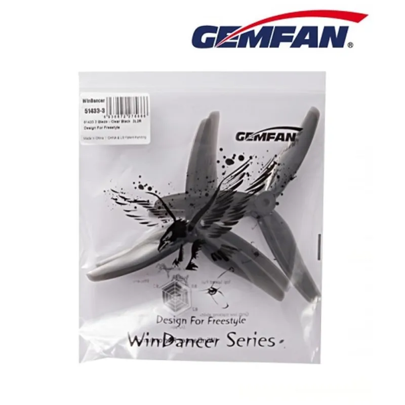 Gemfan Hurricane 51433 Propeller 3-blade 2 CW- 2 CCW (4pcs) - BLACK Gemfan Hurricane 51433 Propeller 3-blade 2 CW- 2 CCW (4pcs) - BLACK
