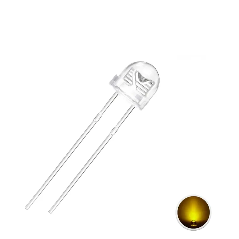 LED 5mm Straw Hat Yellow LED 5mm Straw Hat Yellow