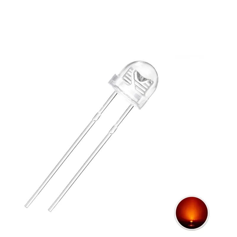 LED 5mm Straw Hat Orange LED 5mm Straw Hat Orange
