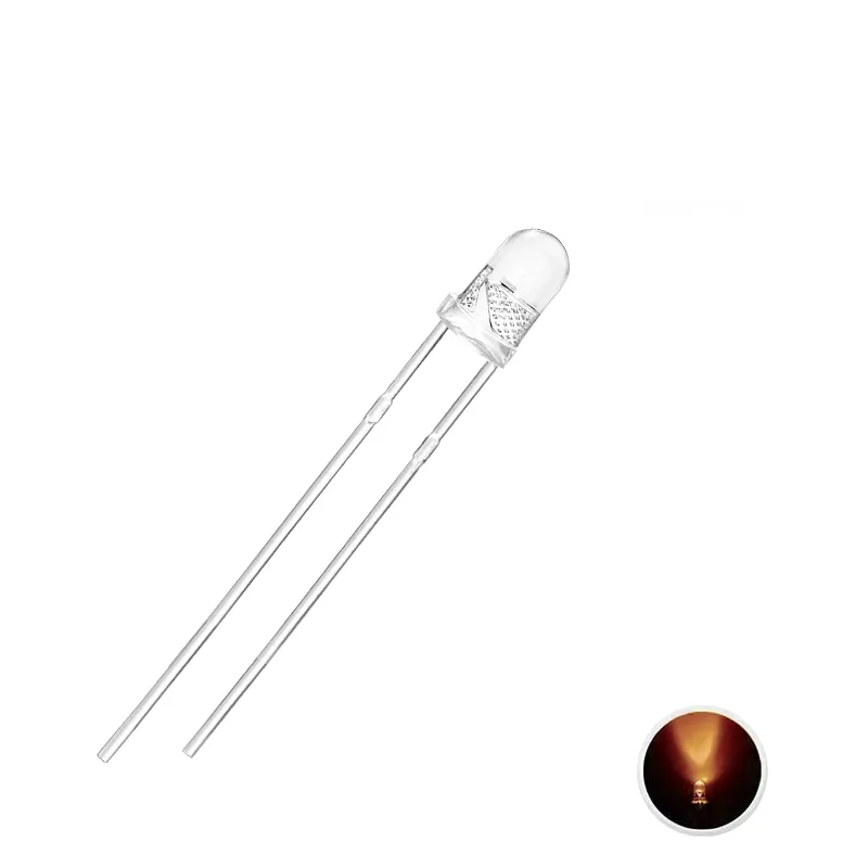 LED 3mm Transparent Orange LED 3mm Transparent Orange