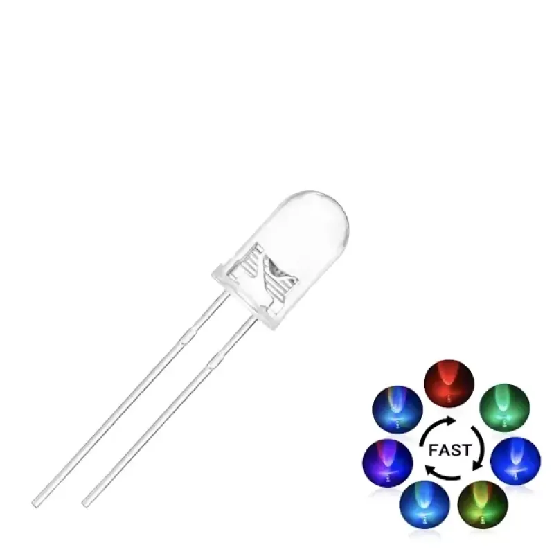 Led Intermitent 5mm - Led RGB Intermitent cu Mai Multe Lumini - Rapid Led Intermitent 5mm - Led RGB Intermitent cu Mai Multe Lumini - Rapid
