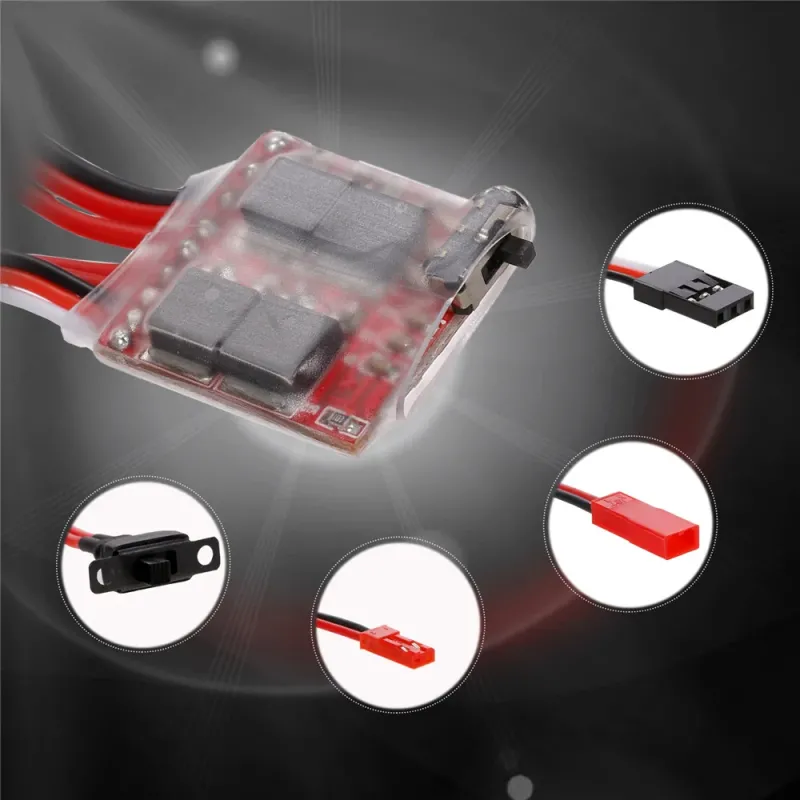 30A Brushed ESC Electronic Speed Controller With Brake Switchable for RC Car Boat Tank 30A Brushed ESC Electronic Speed Controller With Brake Switchable for RC Car Boat Tank