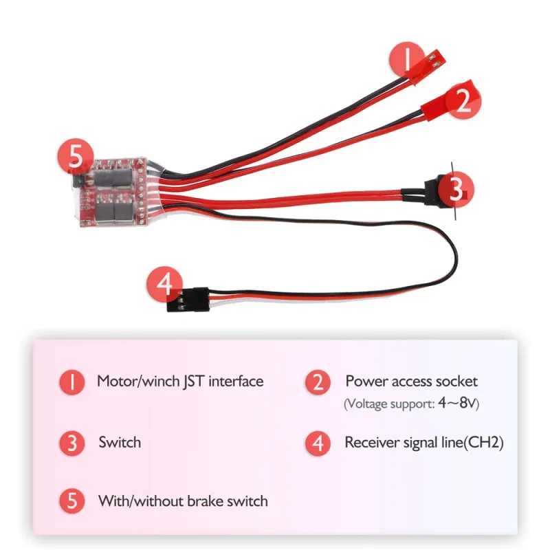 30A Brushed ESC Electronic Speed Controller With Brake Switchable for RC Car Boat Tank 30A Brushed ESC Electronic Speed Controller With Brake Switchable for RC Car Boat Tank