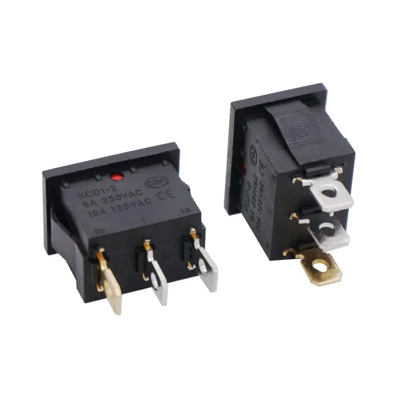 KCD1-101N-2 Întrerupător Basculant Iluminat ON-OFF 250V 6A SPST 21x15 mm - Lumină Roșie KCD1-101N-2 Întrerupător Basculant Iluminat ON-OFF 250V 6A SPST 21x15 mm - Lumină Roșie