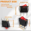 KCD3 ON-OFF Rocker Switch SPST 3 Pin 1-Way 250V 15A - Red KCD3 ON-OFF Rocker Switch SPST 3 Pin 1-Way 250V 15A - Red