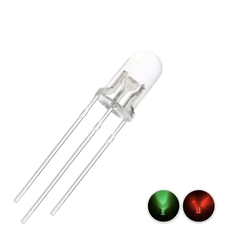 5 mm Dual Led verde-roșu Anod Comun 5 mm Dual Led verde-roșu Anod Comun
