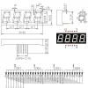 14mm 7-Segment 4 Digit Display Common Anode 5641BS - RED 14mm 7-Segment 4 Digit Display Common Anode 5641BS - RED