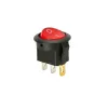 ON/OFF Mini Rocker Switch Illuminated SPDT 250V 3A 3-Pin - Black - Red ON/OFF Mini Rocker Switch Illuminated SPDT 250V 3A 3-Pin - Black - Red