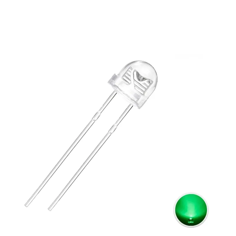 LED 5mm Straw Hat Green LED 5mm Straw Hat Green