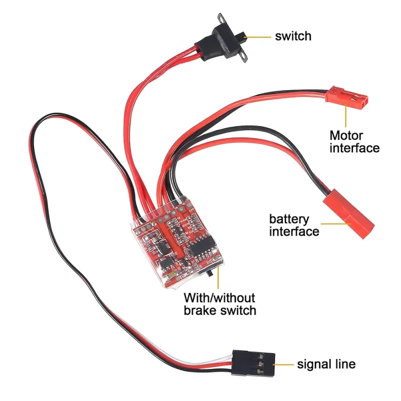 Controler Electronic de Viteză ESC cu Frână Comutabilă Pentru RC Car Boat Tank 20A Brushed Controler Electronic de Viteză ESC cu Frână Comutabilă Pentru RC Car Boat Tank 20A Brushed