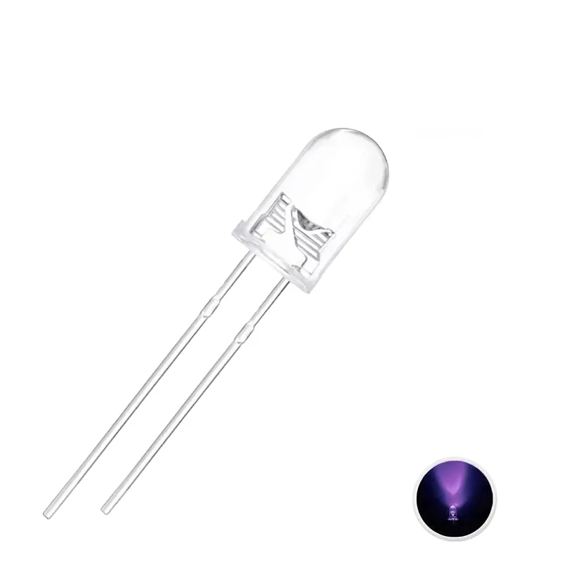 Led 5mm Transparent Purple - UV Led Led 5mm Transparent Purple - UV Led