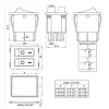 KCD3 ON-OFF Rocker Switch SPST 6 Pin 2-Way 250V 15A - Red KCD3 ON-OFF Rocker Switch SPST 6 Pin 2-Way 250V 15A - Red