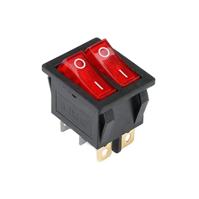 KCD3 ON-OFF Rocker Switch SPST 6 Pin 2-Way 250V 15A - Red KCD3 ON-OFF Rocker Switch SPST 6 Pin 2-Way 250V 15A - Red