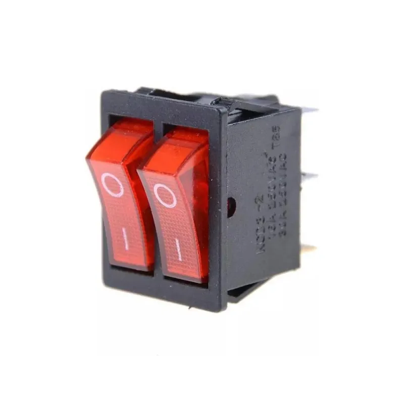 KCD3 ON-OFF Rocker Switch SPST 6 Pin 2-Way 250V 15A - Red KCD3 ON-OFF Rocker Switch SPST 6 Pin 2-Way 250V 15A - Red