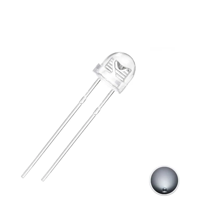 LED 5mm Palarie de Paie Alb LED 5mm Palarie de Paie Alb