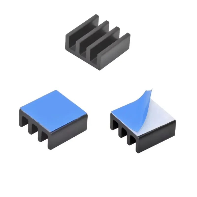 11x11x5 mm Aluminium IC Chip Heatsink Cooler with Thermal Conductive Tape 11x11x5 mm Aluminium IC Chip Heatsink Cooler with Thermal Conductive Tape
