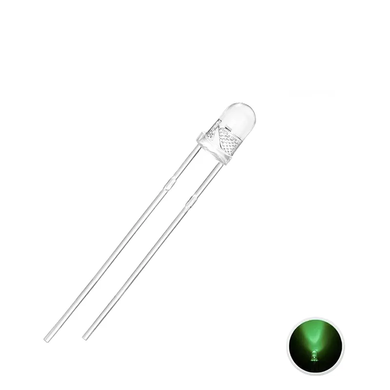 LED 3mm Transparent Green LED 3mm Transparent Green