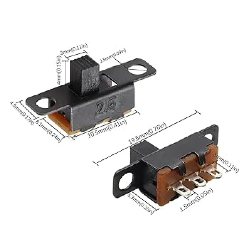 SS12F15VG6 Micro Comutator Glisant 3PIN 2 Poziții 1P2T Comutator ON-Off SS12F15VG6 Micro Comutator Glisant 3PIN 2 Poziții 1P2T Comutator ON-Off