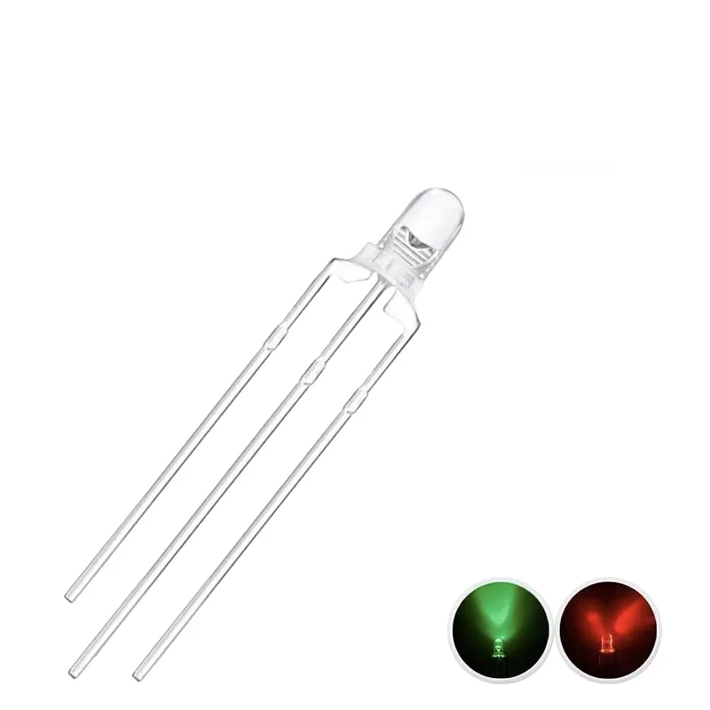 3mm Dual-Color LED: Green-Red Common Cathode 3mm Dual-Color LED: Green-Red Common Cathode