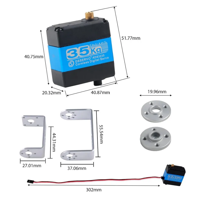 RDS3235 35kg 180 Degree Servo Motor RDS3235 35kg 180 Degree Servo Motor