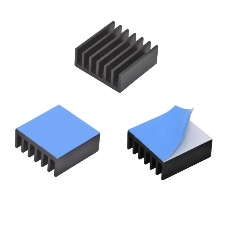 14x14x6 mm Aluminium IC Chip Heatsink Cooler with Thermal Conductive Tape 14x14x6 mm Aluminium IC Chip Heatsink Cooler with Thermal Conductive Tape