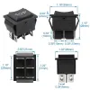 Momentary 6 Pin DPDT Button Rocker Switch ON-OFF-ON AC 250V 16A KCD2-223 Momentary 6 Pin DPDT Button Rocker Switch ON-OFF-ON AC 250V 16A KCD2-223
