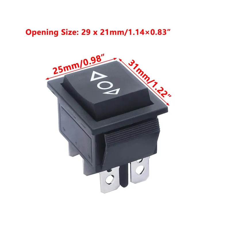 Momentary 6 Pin DPDT Button Rocker Switch ON-OFF-ON AC 250V 16A KCD2-223 Momentary 6 Pin DPDT Button Rocker Switch ON-OFF-ON AC 250V 16A KCD2-223