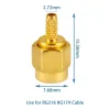 Conector RF SMA Masculin Pentru RG316 RG174 LMR-100A Conector RF SMA Masculin Pentru RG316 RG174 LMR-100A