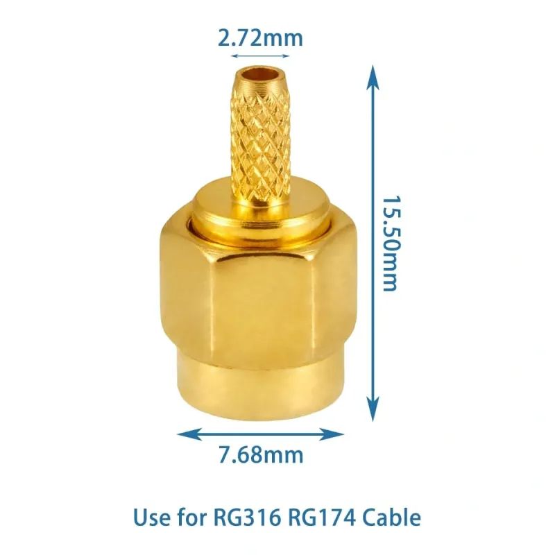 Conector RF SMA Masculin Pentru RG316 RG174 LMR-100A Conector RF SMA Masculin Pentru RG316 RG174 LMR-100A