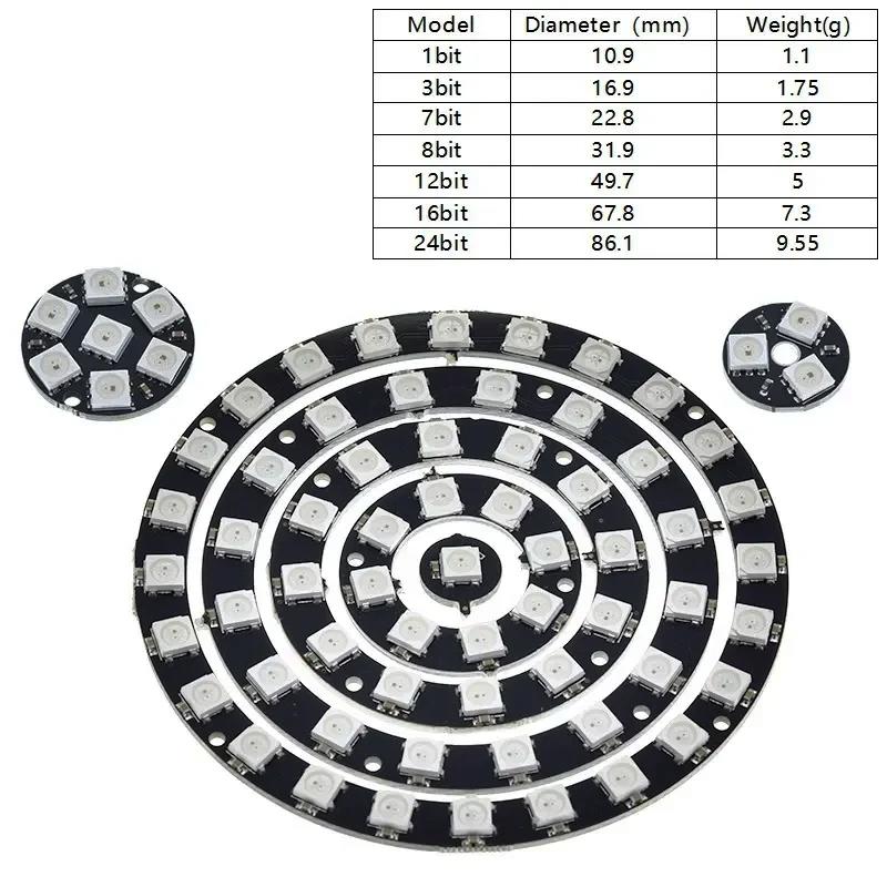 WS2812 Neopixel Adresabil RGB Led Modul Rotund pe 24 de Biți WS2812 Neopixel Adresabil RGB Led Modul Rotund pe 24 de Biți