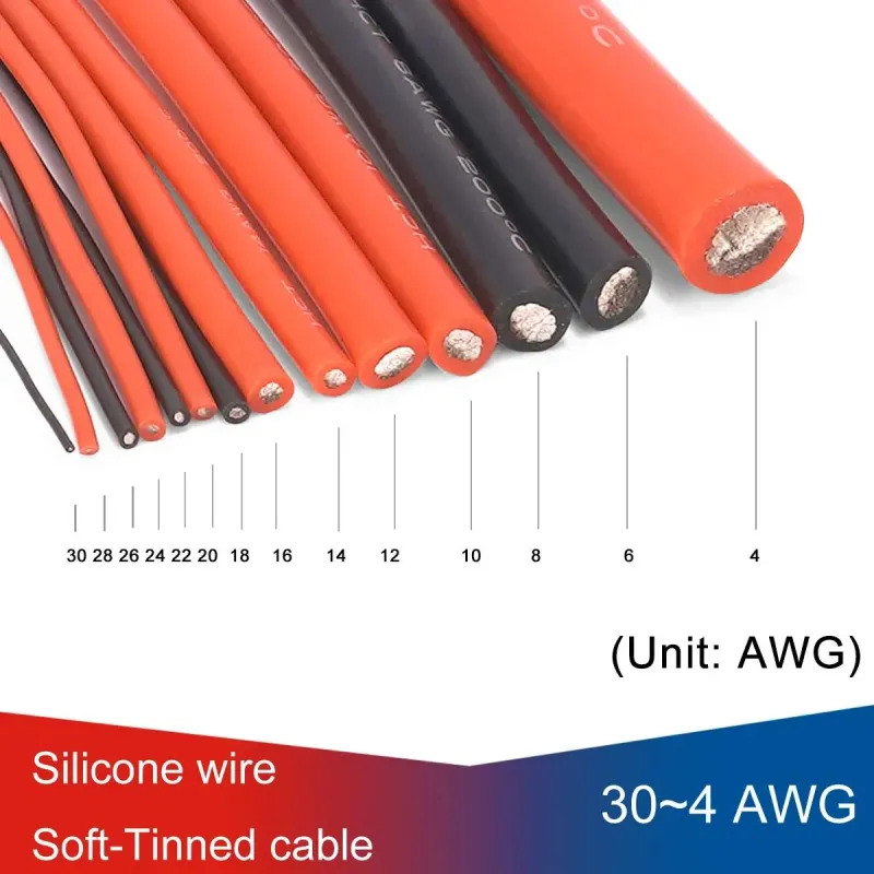 10 AWG Flexible Silicone Wire 0.08mm Tinned Copper - RED - 1 Meter 10 AWG Flexible Silicone Wire 0.08mm Tinned Copper - RED - 1 Meter