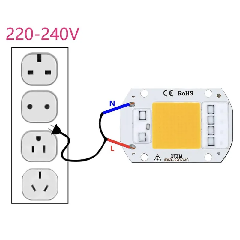 220V 20W Power Led Board Modul IP65 2800-3200K Alb Cald 220V 20W Power Led Board Modul IP65 2800-3200K Alb Cald
