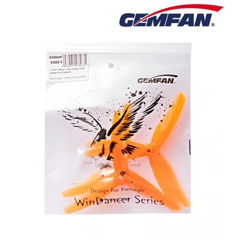 Gemfan Hurricane 51433 Propeller 3-blade 2 CW- 2 CCW (4pcs) - Orange Gemfan Hurricane 51433 Propeller 3-blade 2 CW- 2 CCW (4pcs) - Orange