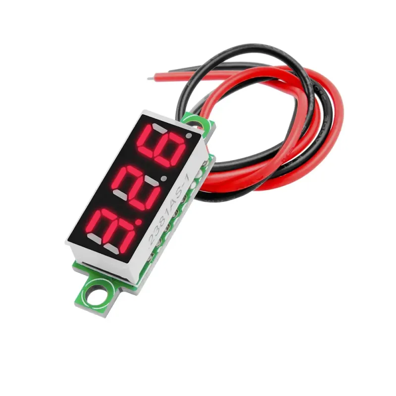 0.28 Inch 2-Wire DC 5V-30V Mini Voltmetru Digital - Roșu