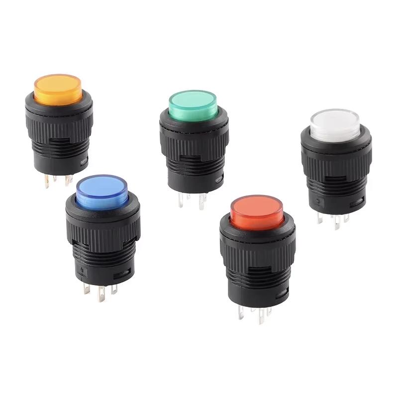 Lampă cu Led Comutator Momentan cu Buton 16mm 250V 3A R16-503 - VERDE Lampă cu Led Comutator Momentan cu Buton 16mm 250V 3A R16-503 - VERDE
